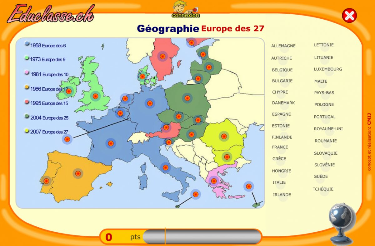 Télécharger Carte Europe Cm1 À Compléter Pdf Carte Europe intérieur