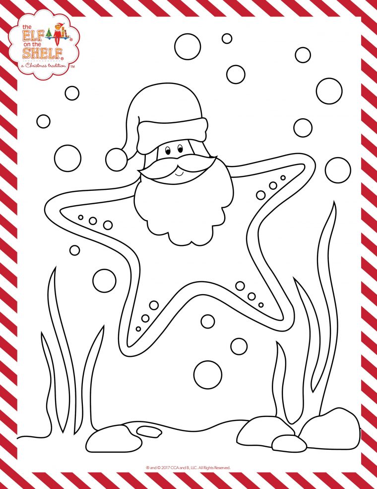 snowflake elf on the shelf coloring pages
