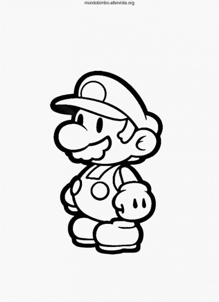 paper mario printable coloring pages