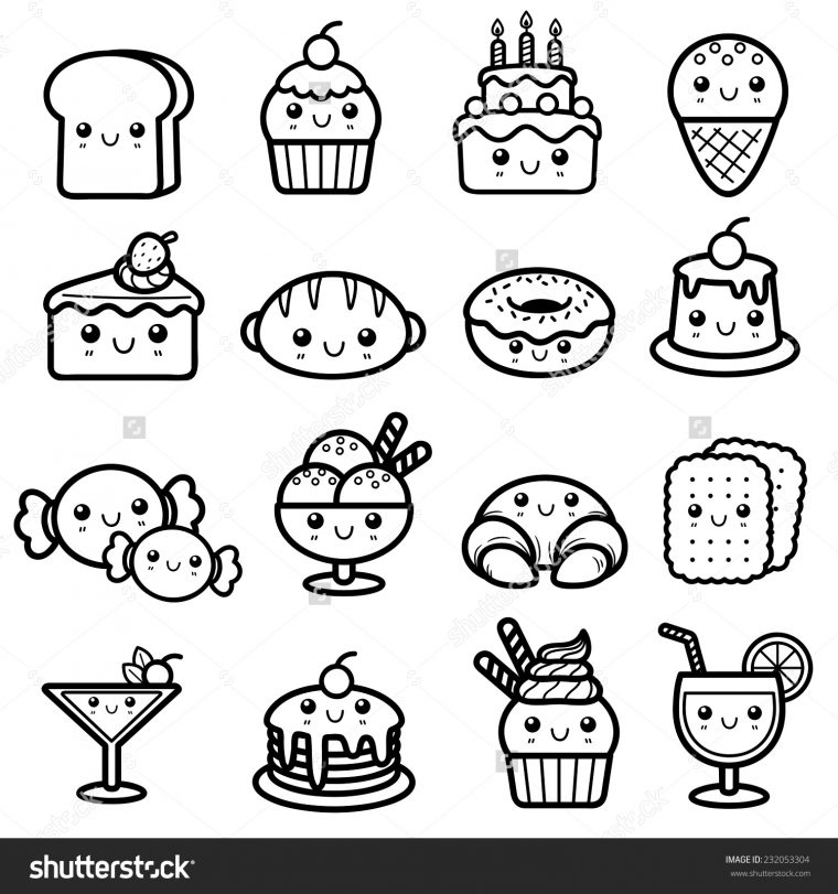 cute dessert coloring pages