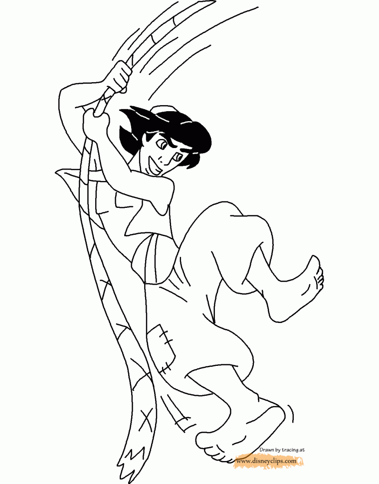 coloring pages aladdin