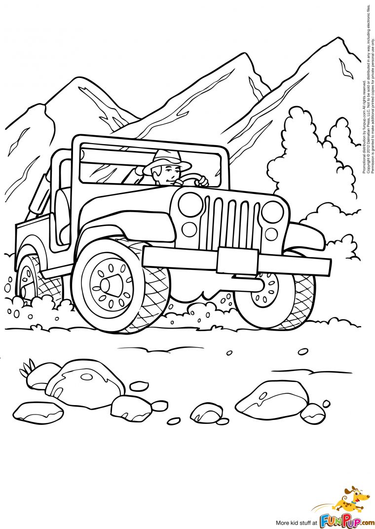 jeep gladiator coloring page