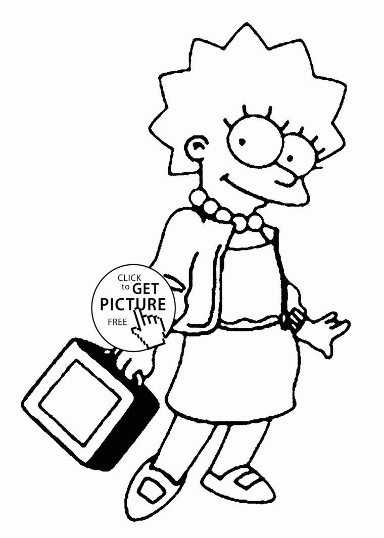 lisa coloring pages