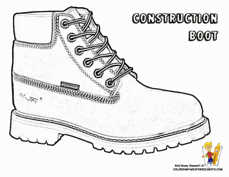 coloring pages of boots