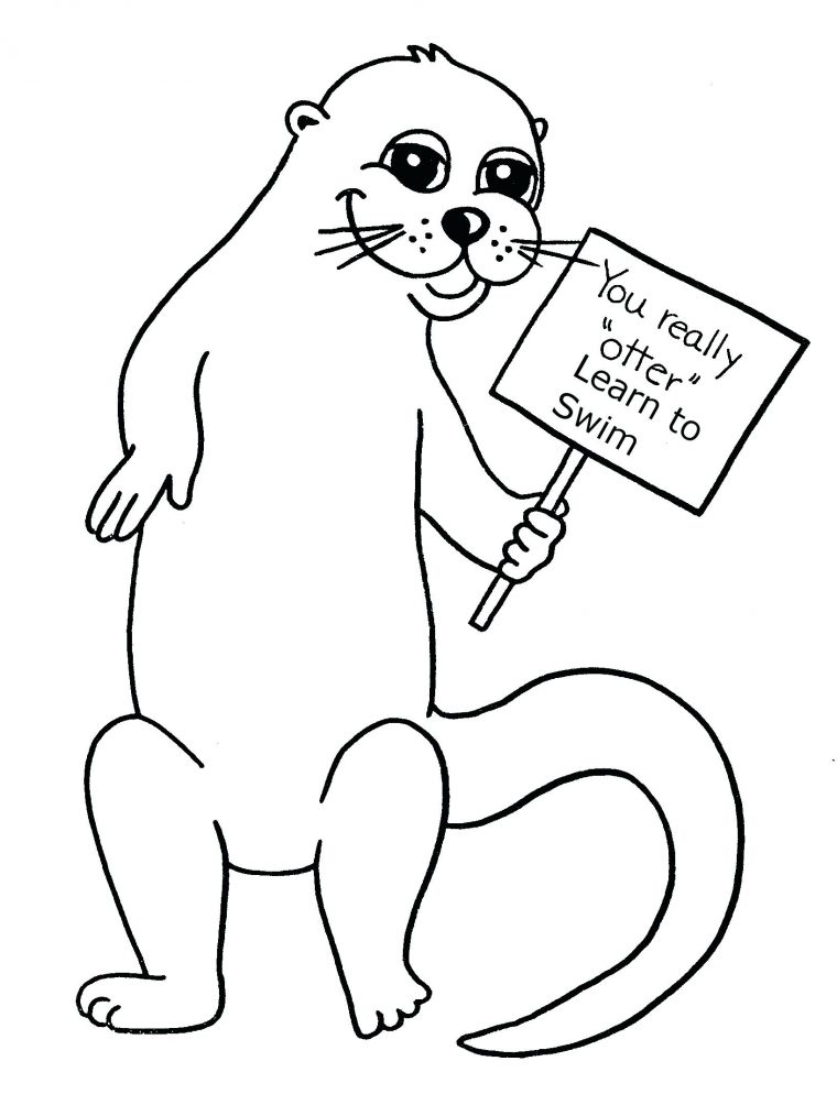coloring pages sea otter