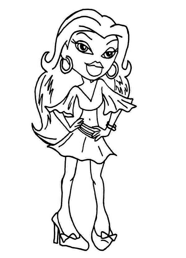 sasha bratz coloring pages