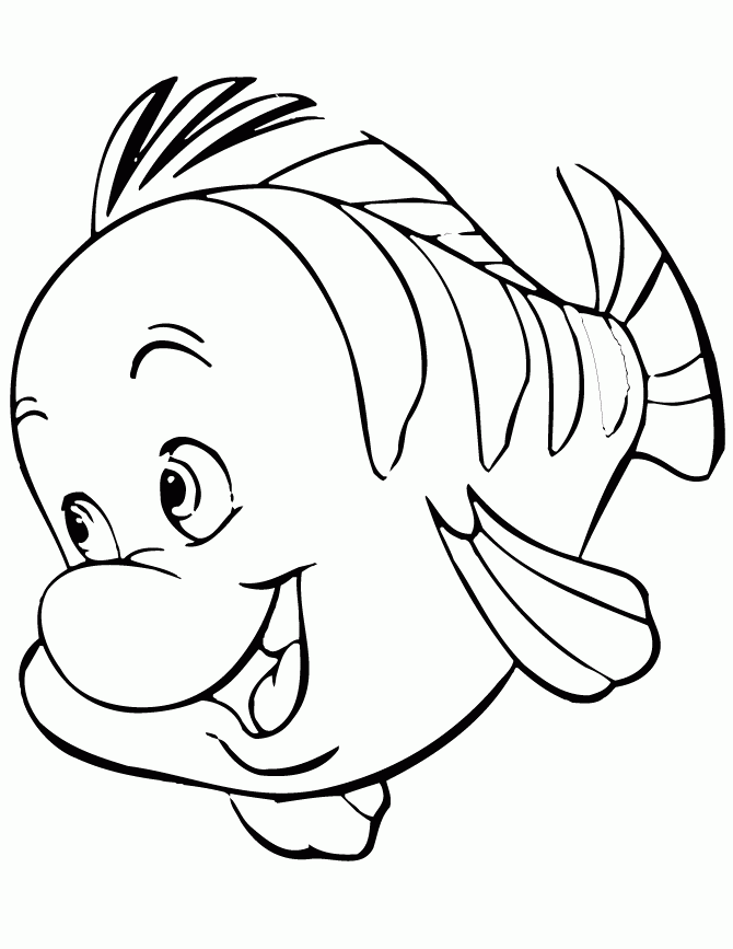 ariel and flounder coloring pages