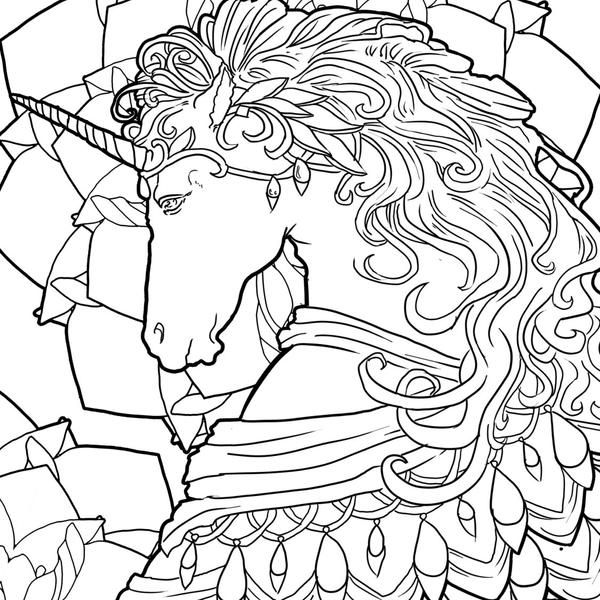 unicorns and fairies coloring pages