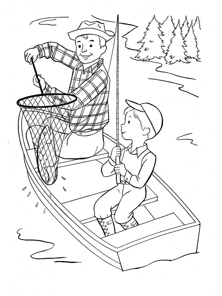 fishing coloring pages for adults