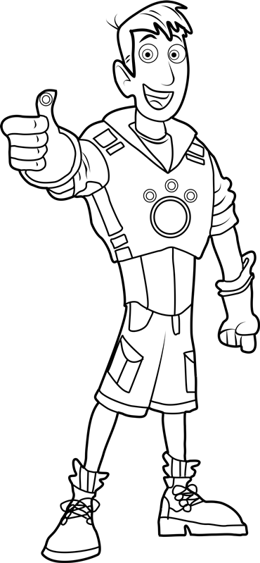 coloring page wild kratts