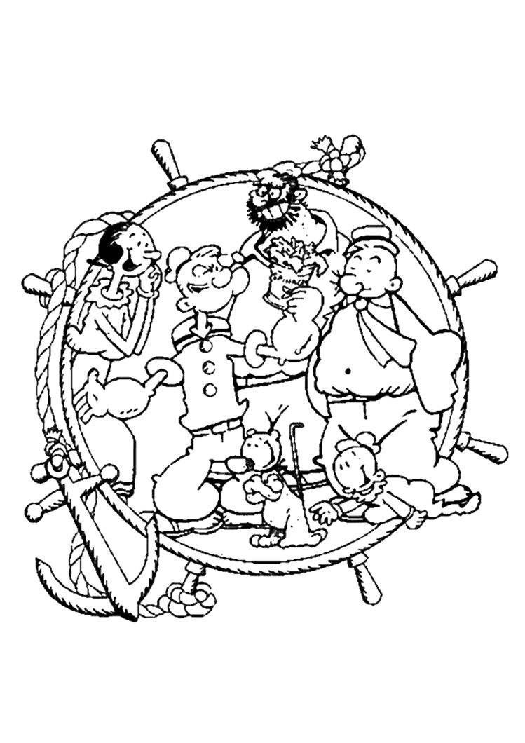 popeye coloring page