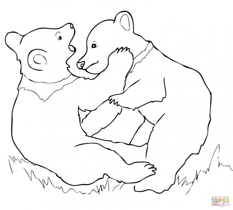 grizzly bear coloring page