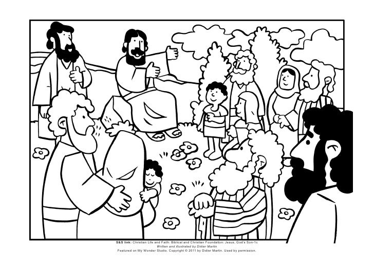 sermon on the mount coloring page