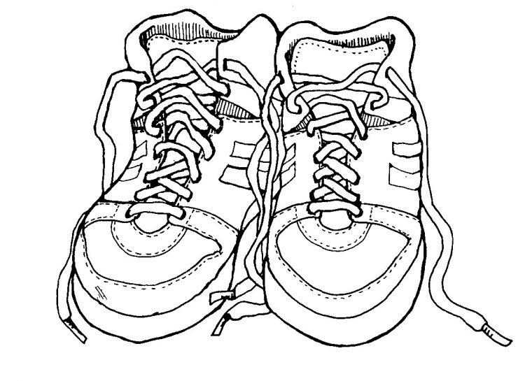 tennis shoe coloring pages