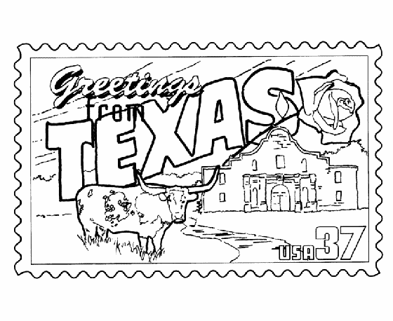 texas coloring page