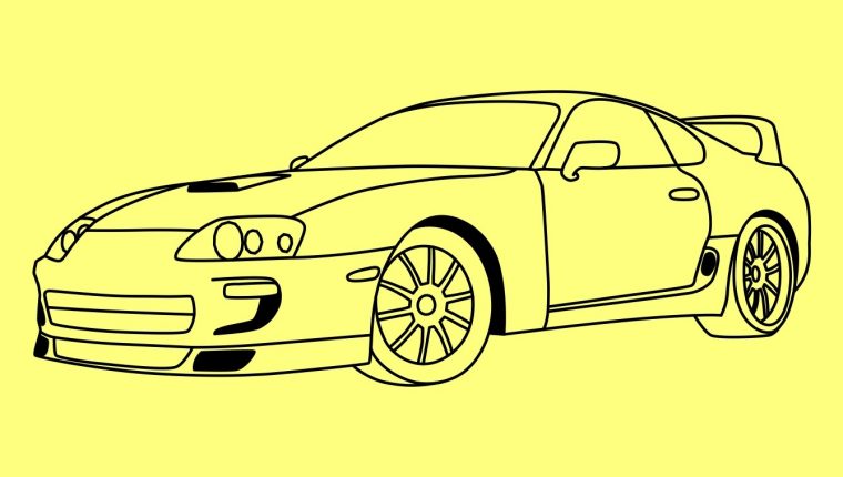 toyota supra coloring pages