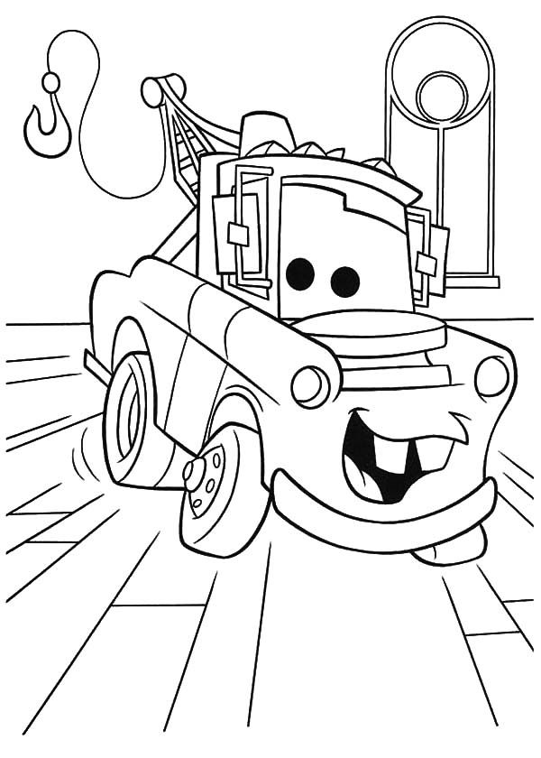 tow mater coloring page