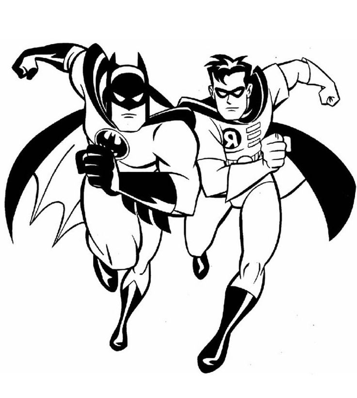 batman robin coloring pages