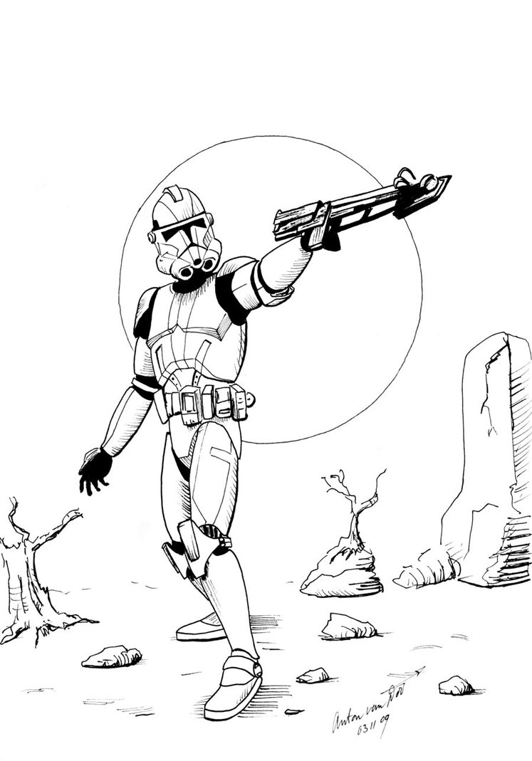 captain rex coloring page