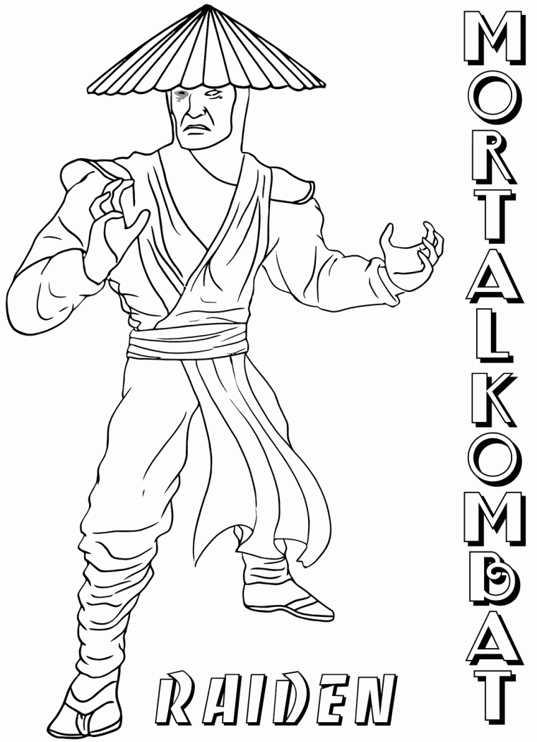 mortal kombat coloring page