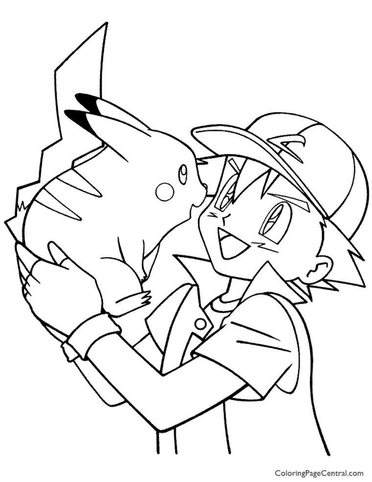 ash coloring pages