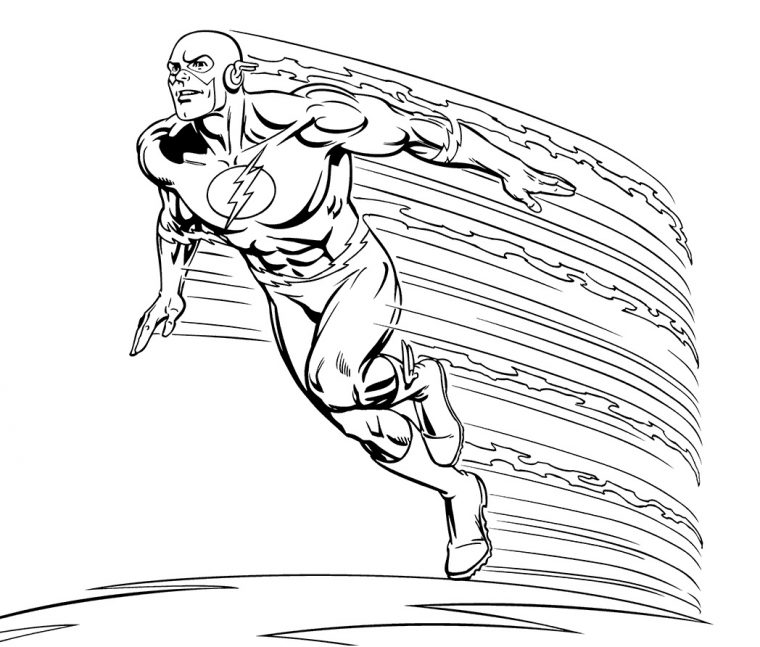 coloring pages of the flash