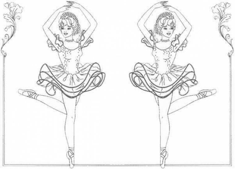 realistic ballerina coloring pages