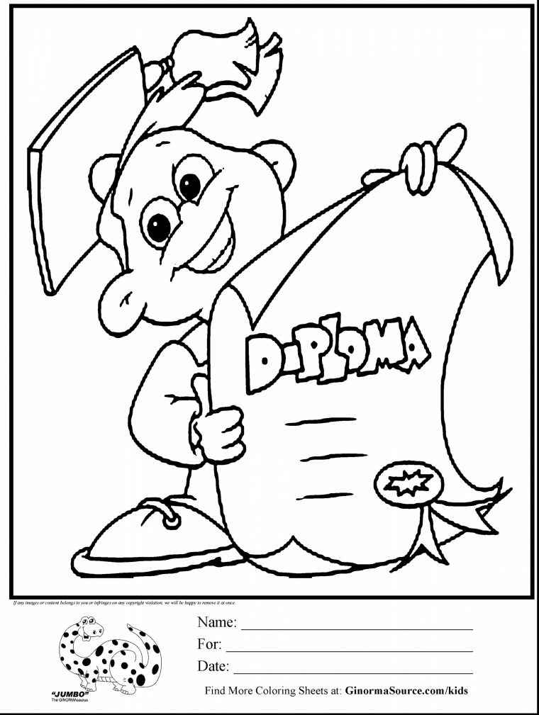 graduation coloring pages preschool