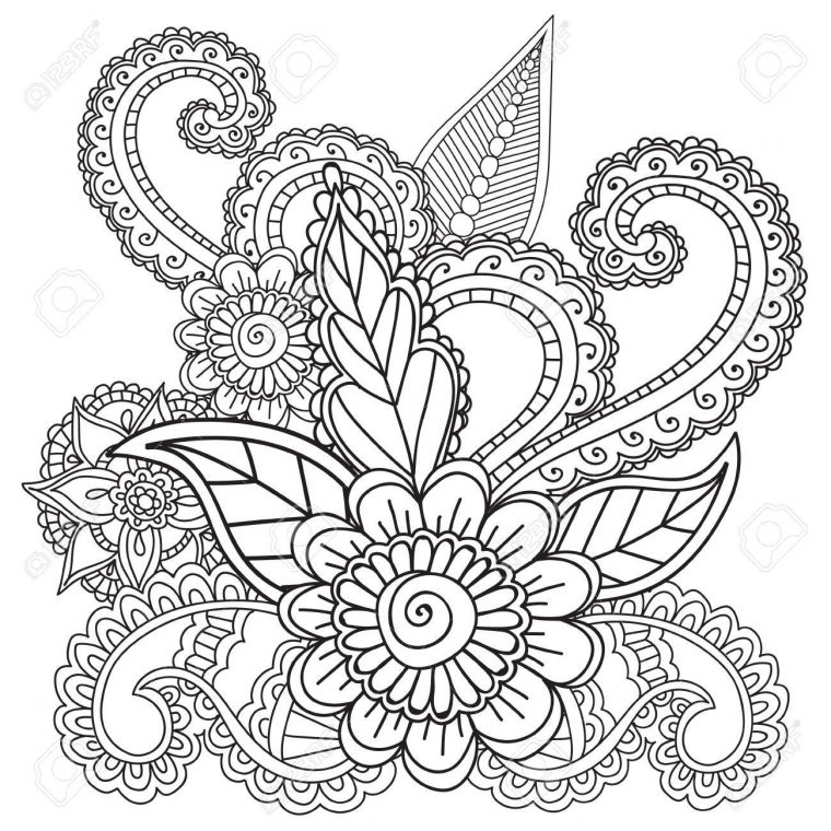 henna coloring pages