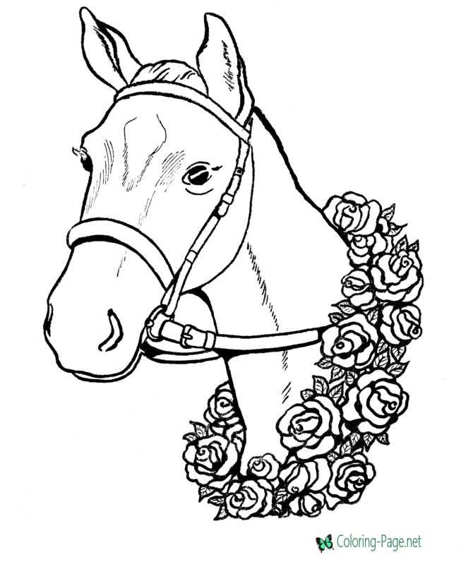 race horse coloring pages