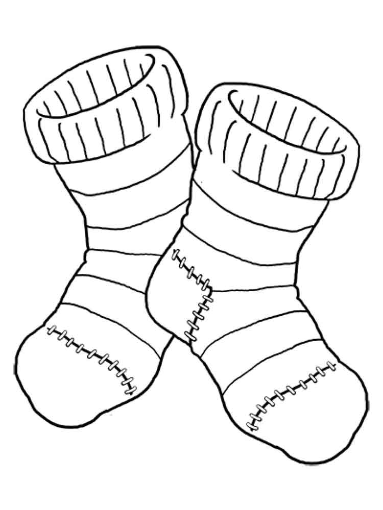 socks coloring page