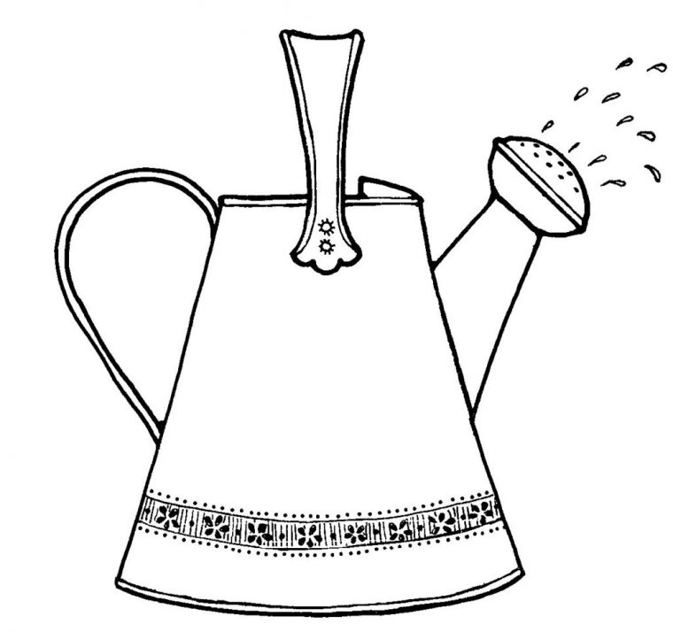 watering can coloring page