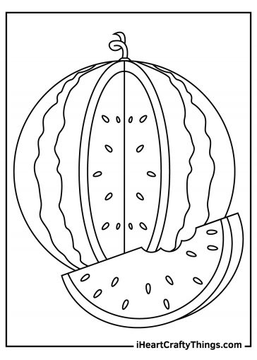 printable watermelon coloring pages