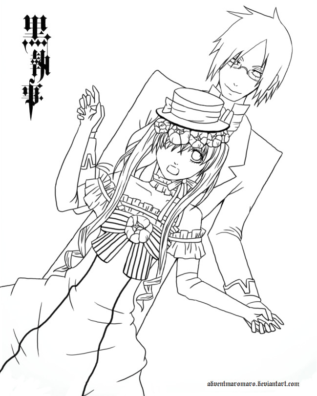 black butler coloring pages