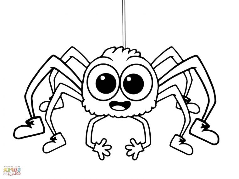 cute spider coloring page