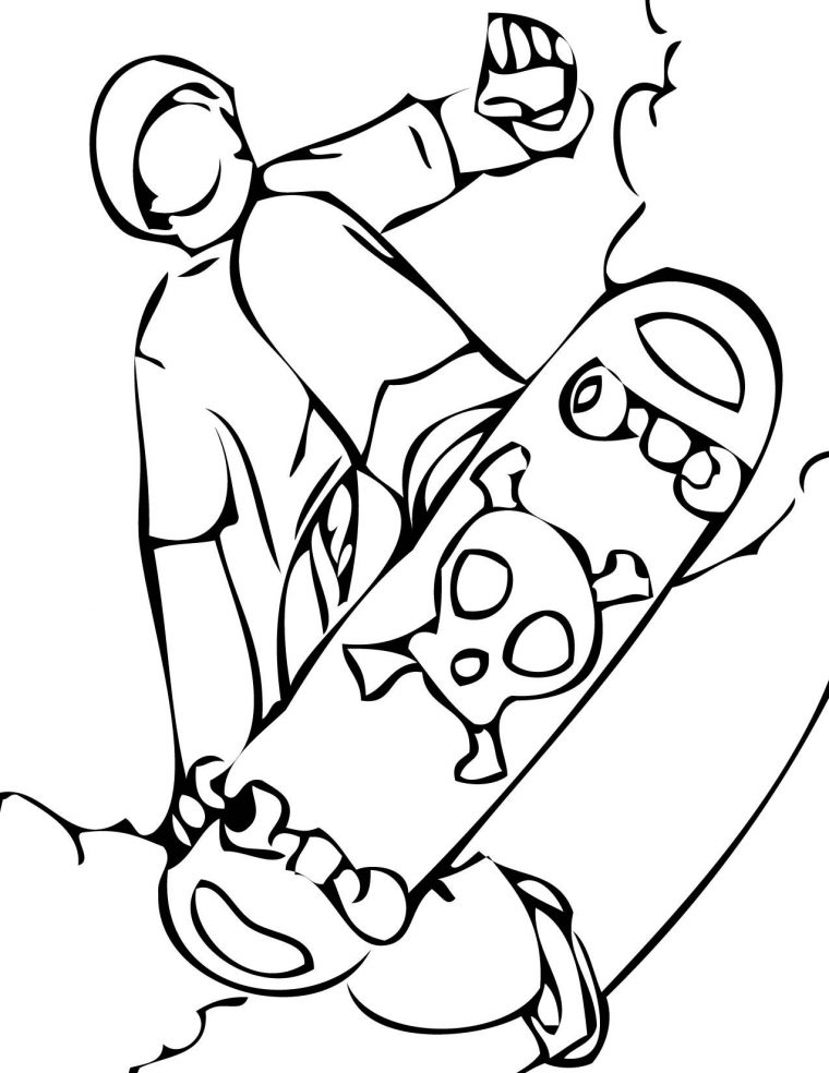 skateboarding coloring pages