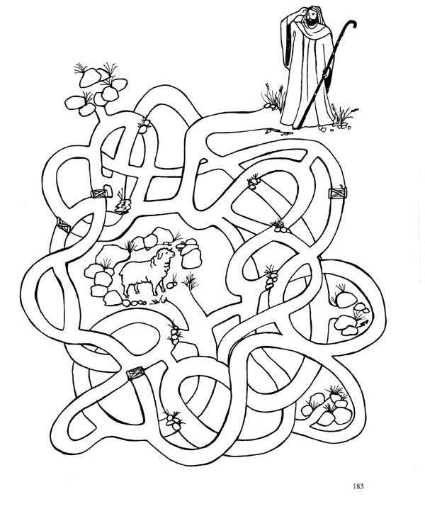 lost sheep coloring page