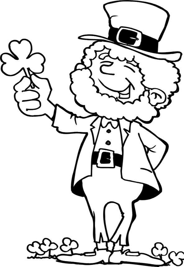 free leprechaun coloring pages