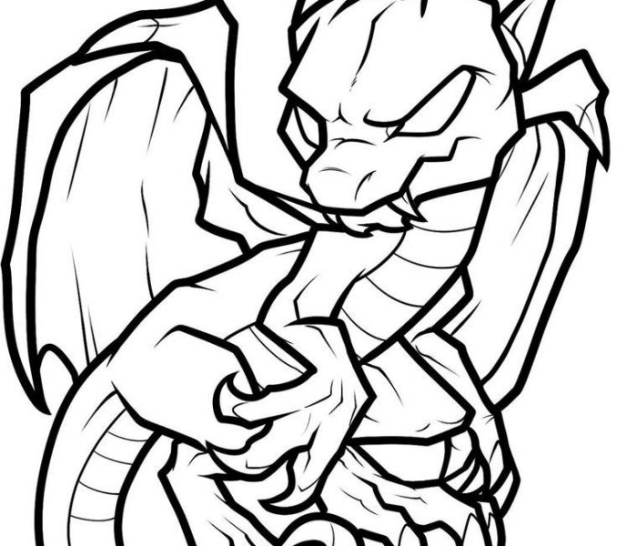 scary dragon coloring pages