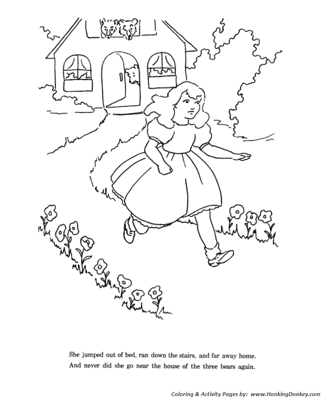 goldilocks coloring pages