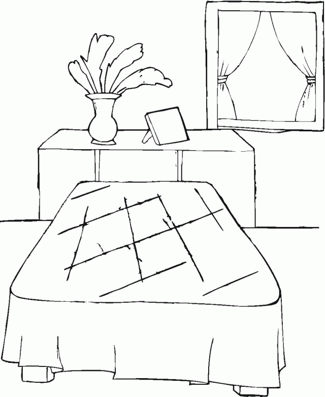 bedroom coloring page