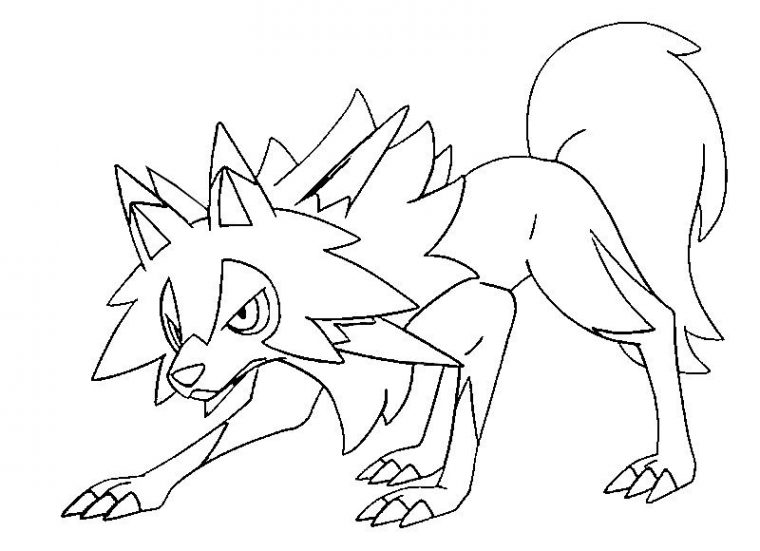 lycanroc coloring page