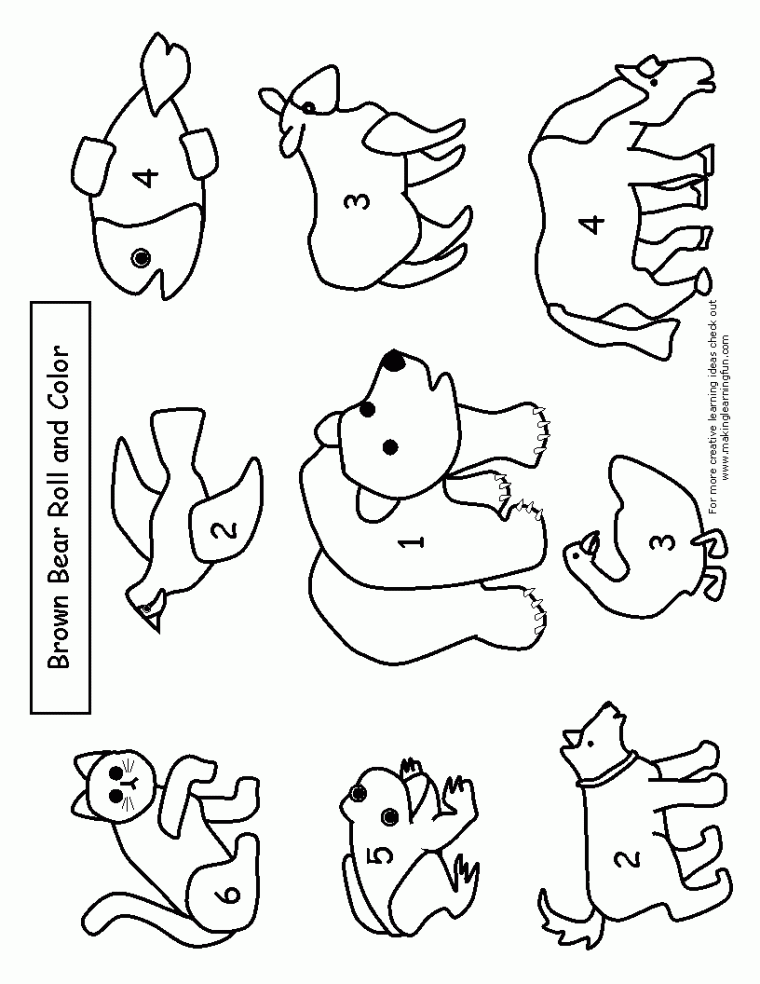 printable brown bear brown bear coloring pages