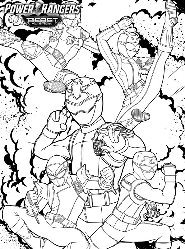 power rangers beast morphers coloring pages