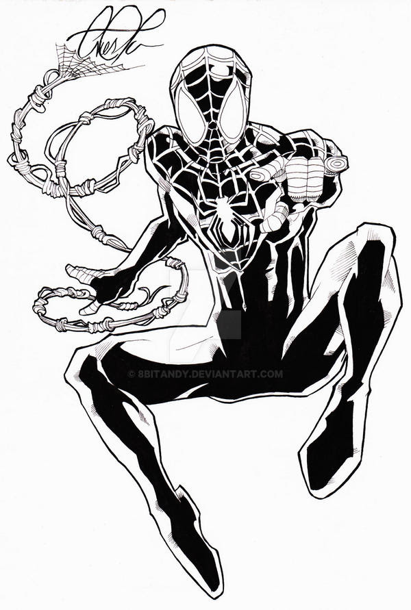 miles spiderman coloring pages