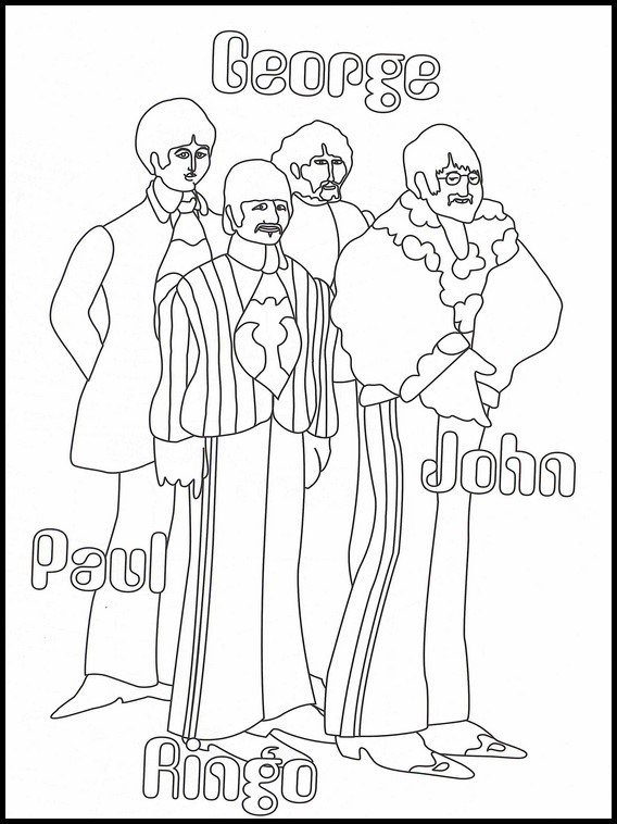 the beatles coloring pages