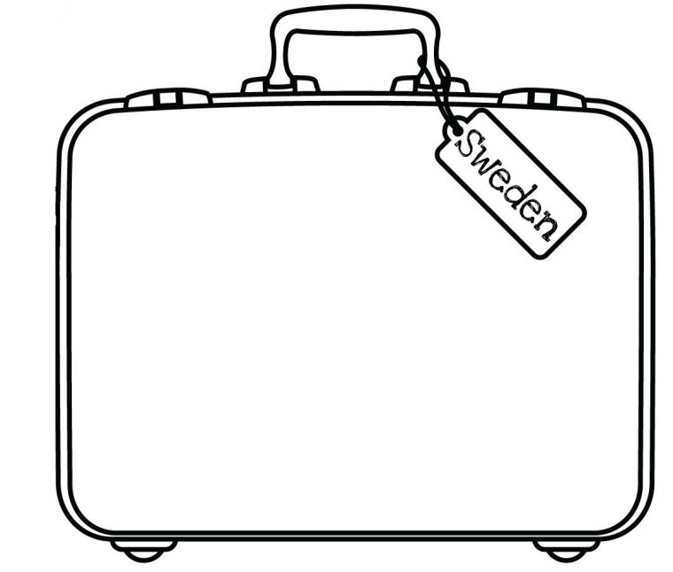 suitcase coloring page