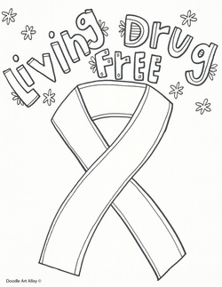 celebrate life live drug free coloring page