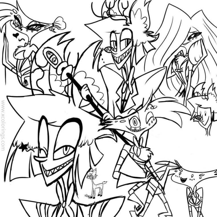 hazbin hotel coloring pages