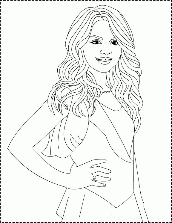 selena coloring page